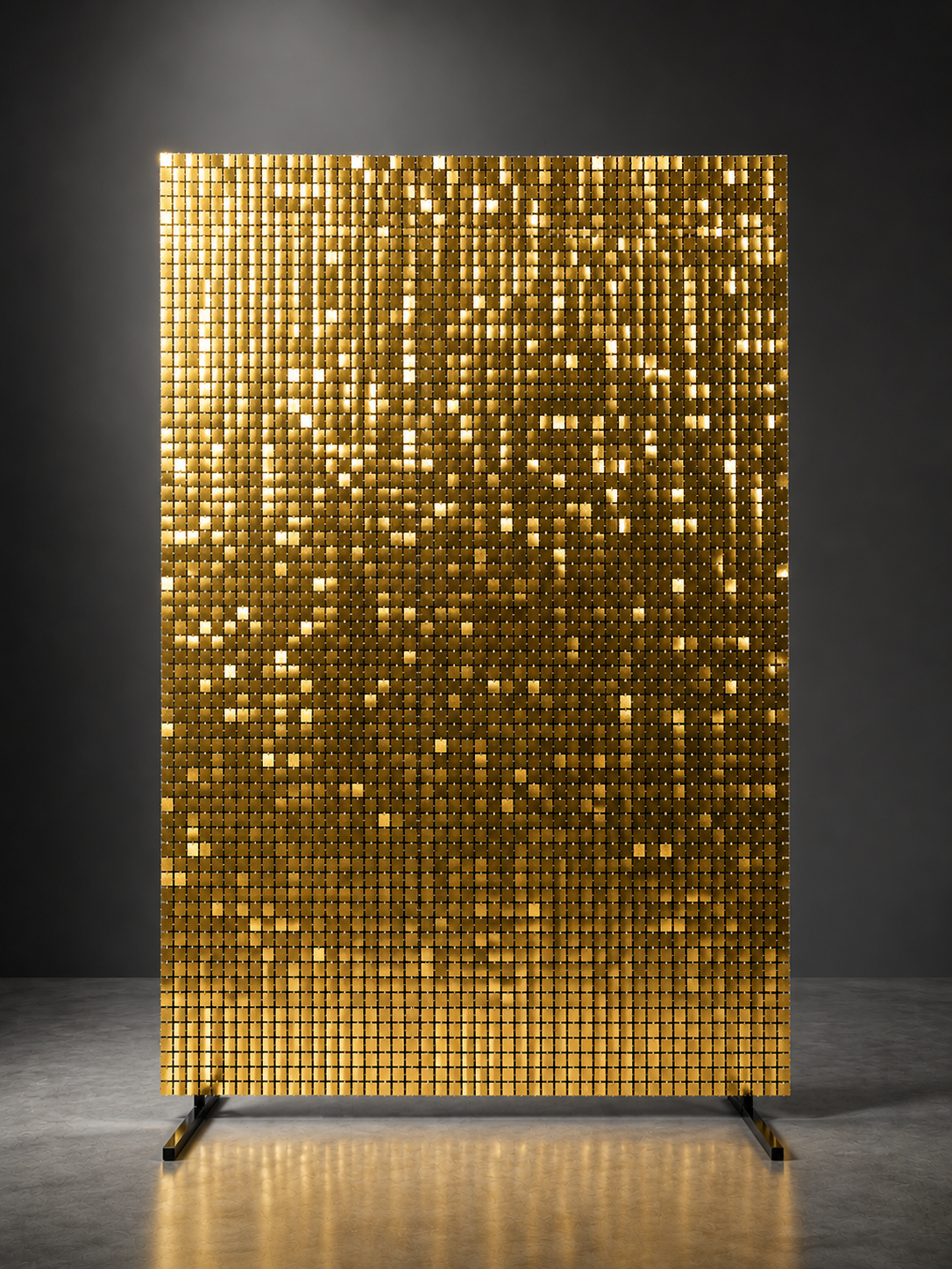 Painel shimmer lantejoulas dorada 200 x 90 cm