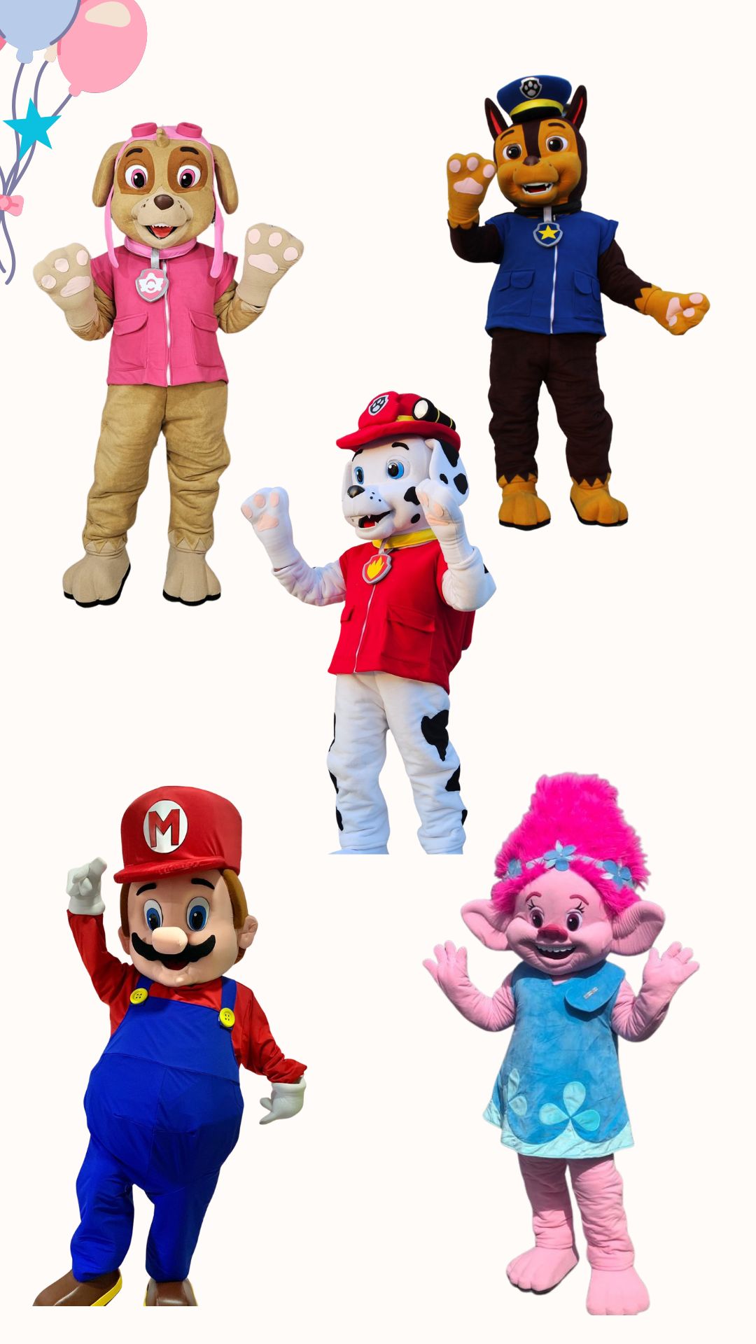 Aluguer de mascotes