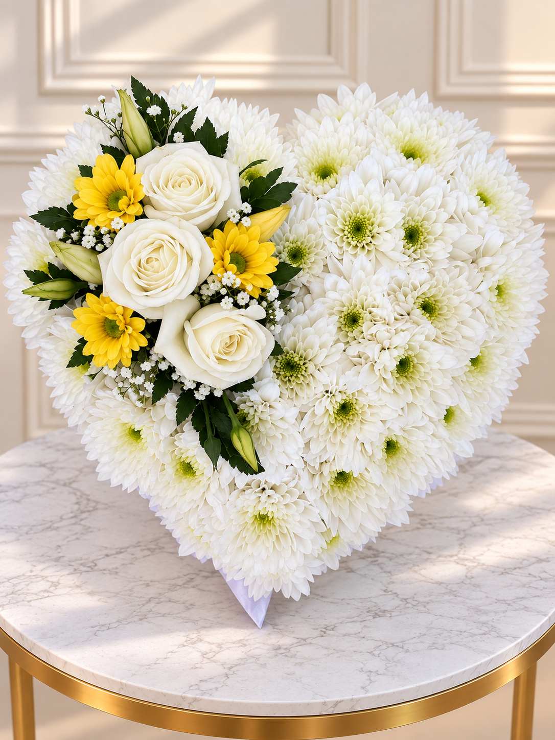 Coração Floral de Condolências