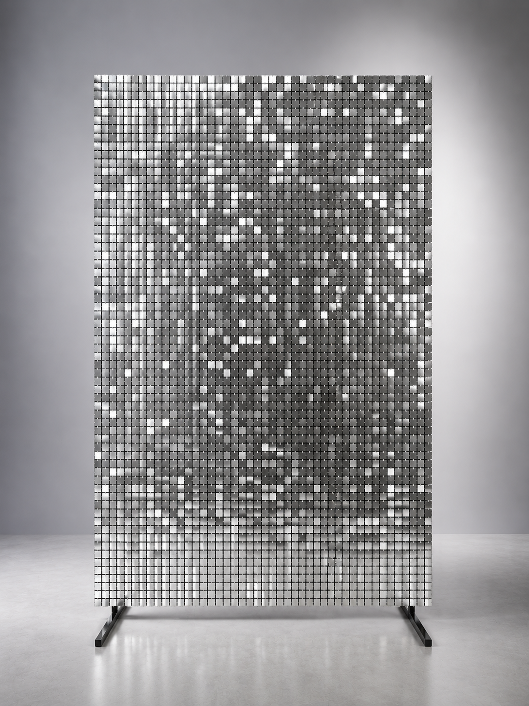 Painel shimmer lantejoulas plateado 200 x 90 cm