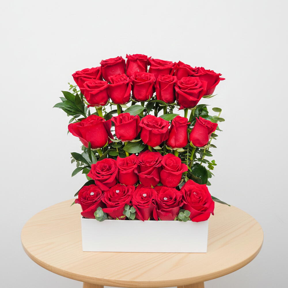 Arranjo Floral Rosas Vermelhas Radiantes